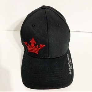 Sobieski Vodka Baseball Cap Embroidered Crown Logo Black and Red 🖤❤️ Size S-M